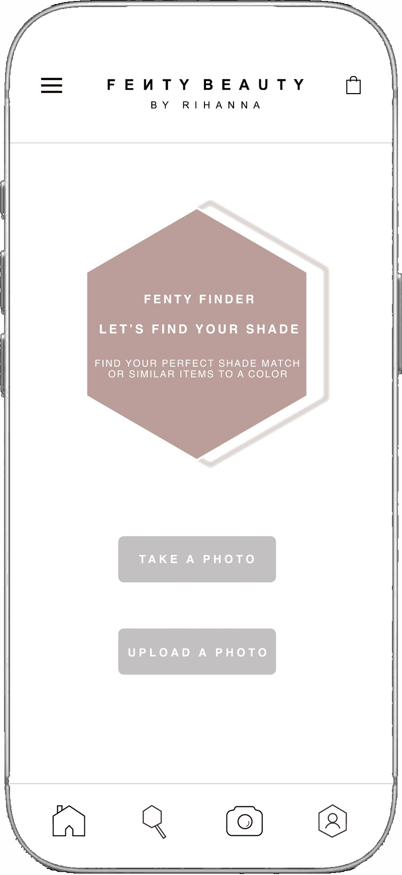 Fenty Beauty prototype — shade finder flow